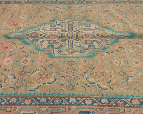 5x10 Vintage Brown Persian Style Hand Knotted Low Pile Wool Area Rug